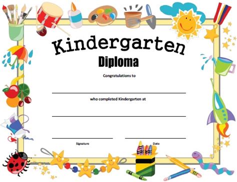 Free Printable Kindergarten Graduation Diplomas